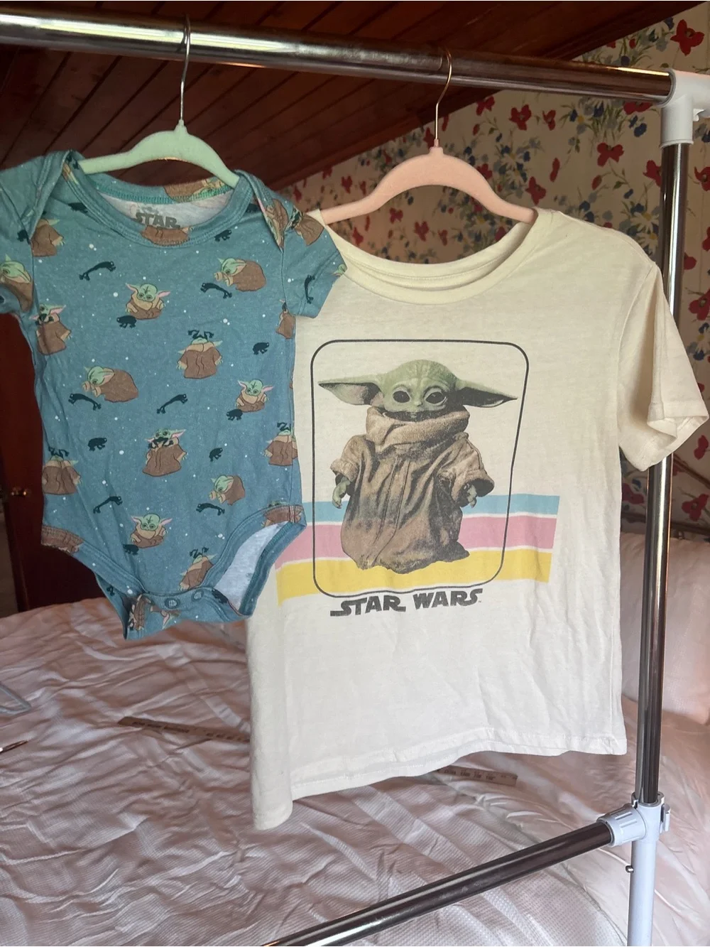 star wars grogu matching mom + baby set women xs 3-6m baby yoda tee bodysuit